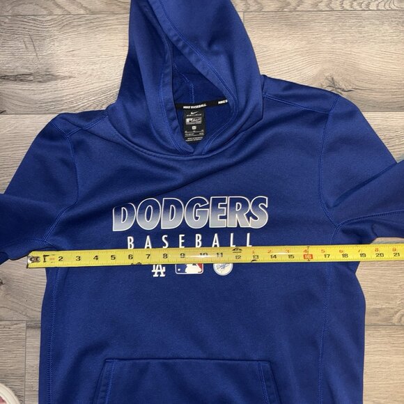 Los Angeles Dodgers Hoodie Youth XL Blue Nike Baseball Sweatshirt LA Swoosh - Picture 4 of 4
